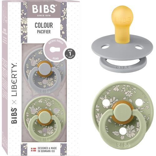 Colour Liberty Tétine. Lot De 2 Sucettes. Sans Bisphénol A, Téterelle Ronde. Latex De Caoutchouc Naturel, Fabriqué Au Danemark, Taille 1 (0-6 Mois), Capel