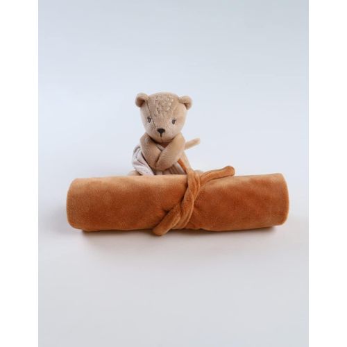 - Doudou Enfant "Ma Première Couverture" Kendi - Peluche En Veloudoux + Couverture Enfant Mousseline