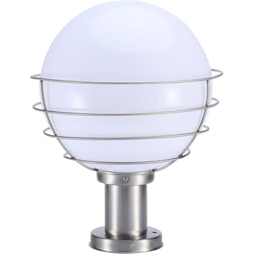 Lampadaire Boule, Lumière De Colonne De Pay De Boîtier Tête De Mur, Lanterne De Stigmatisation Extérieure Étanche En Acier Inoxydable De Porte De Villa, Pour Jardin De Base E27, Luminair