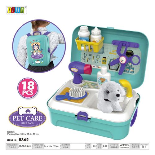 Sac À Dos Pour Animaux De Compagnie - Cuisine Simulée Pour Enfants, Ustensiles De Cuisine, Cosmétiques, Ensemble D'outils Pour Médecin, Boîte À Dos Familiale, Jouets, Cadeaux Pour Enfants
