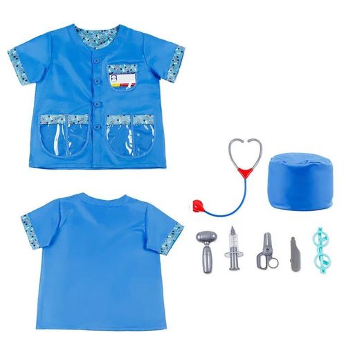 Bleu Vétérinaire - Costumes De Cosplay De Dessin Animé Pour Enfants, Vêtements De Médecin Pour La Maternelle, Expérience De La Robe Vétérinaire, Outils Médicaux