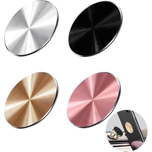ERSHI-Lot de 4 plaques métalliques pour aimants, autocollantes, pour support de téléphone portable, plaque magnétique, téléphone p[1