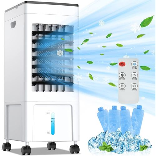 ERSHI-Climatiseur Mobile,Climatiseur Mobile Silencieux,Ventilateur Humidificateur climatiseur réservoir de 8 litres,minuterie de 8[3