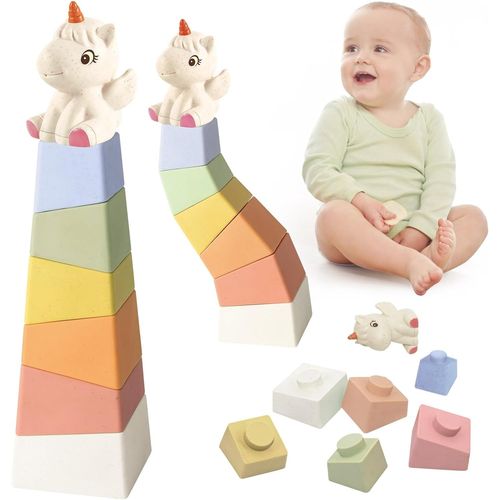 Pour Bébé Pour Jeu D'empilement, Jouet Bébé 1 An Jeux Educatif Montessori Jouets À Presser Pour Bébé Enfant 6 9 12 18 Mois