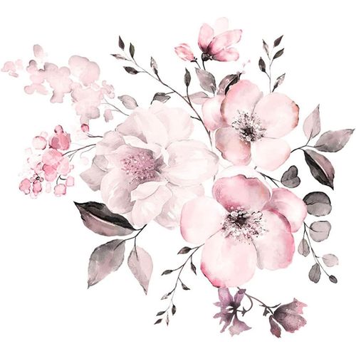 ERSHI-Stickers Muraux Fleur de Pivoine, Stickers Muraux Vintage Fleur, Sticker Muraux Fleurs, Stickers Muraux Décoratifs Pivoine, [5