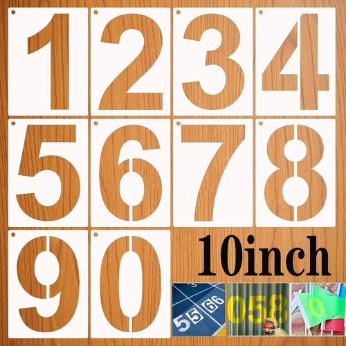 Ershi-Lot De Pochoirs Numériques De 25,4 Cm, Réutilisables Pour Peinture, Panneaux De Boîte Aux Lettres, Parking Routier, Camion[160