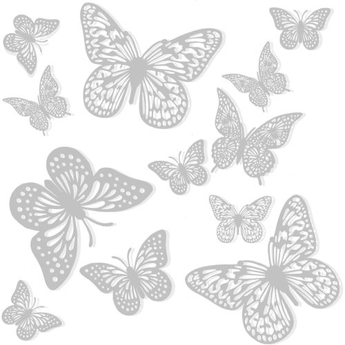 ERSHI-Lot de 24 autocollants muraux 3D en forme de papillon - Décoration murale pour mur, chambre à coucher, fête, mariage, chambr[1