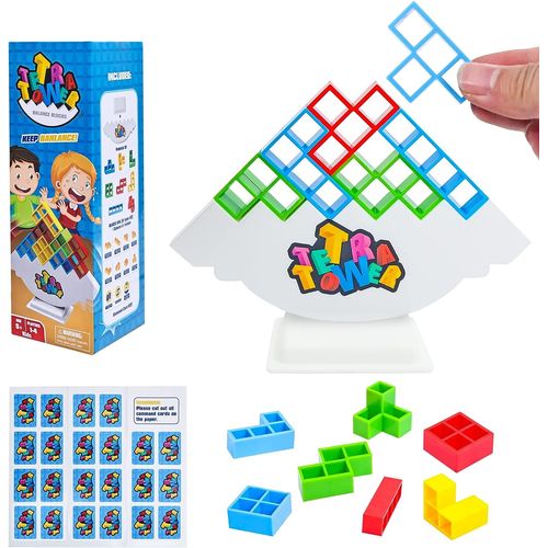 32 Blocs De Construction Tetris,Jeux De Empilables D'équilibre,Montessori Éducatifs Cadeaux D'anniversaire Pour Garçons Et Filles
