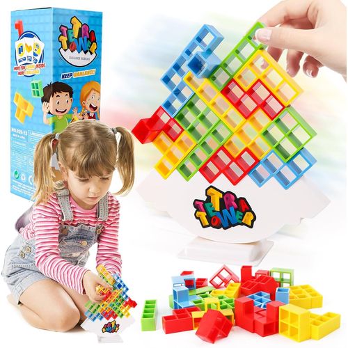 48 Blocs De Construction Tetris,Jeux De Empilables D'équilibre,Montessori Éducatifs Cadeaux D'anniversaire Pour Garçons Et Filles