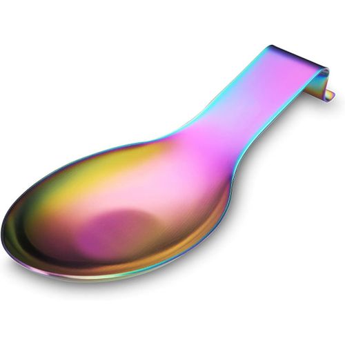 Ershi-Repose Cuillère En Arc-En-Ciel Mat, Porte Cuillère En Acier Inoxydable Pour Cuisinière, Porte Stensiles De Cuisine Pour Louc[2