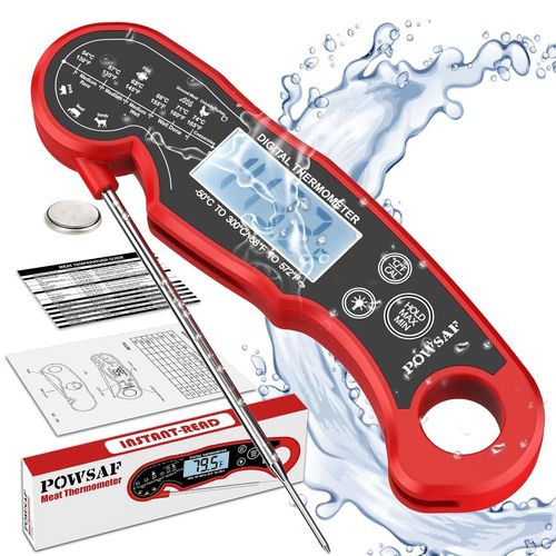 Ershi-Thermomètre Cuisine, Thermomètre De Cuisson Numérique, Thermomètre Culinaire, Avec Sonde Pliable Longue Et Écran Lcd, Pour C[1