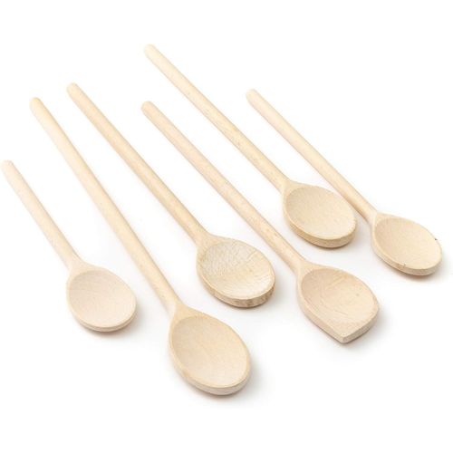 Ershi-Tuuli Kitchen Enseble De Ustensiles Cuisine Bois De Hêtre (6x Cuillère De Cuisine 18cm-35cm)[1147]