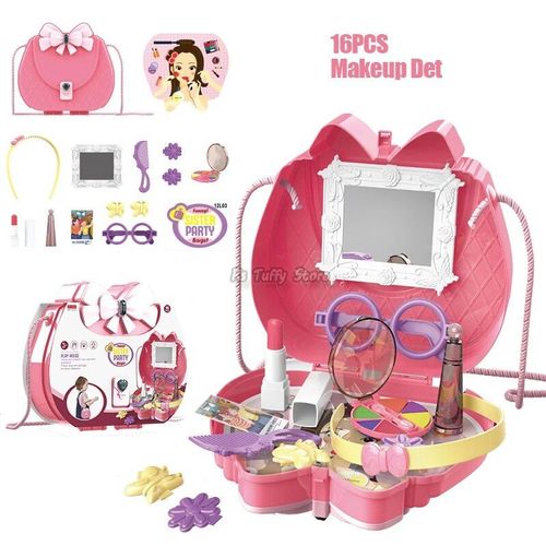 Ensemble De Maquillage 16pcs - Ensemble De Jouets De Simulation Pour Enfants, Valise Portable, Stéthoscope, Médecin, Dentiste, Outil Médical, Cosplay, Cadeau Pour Fille