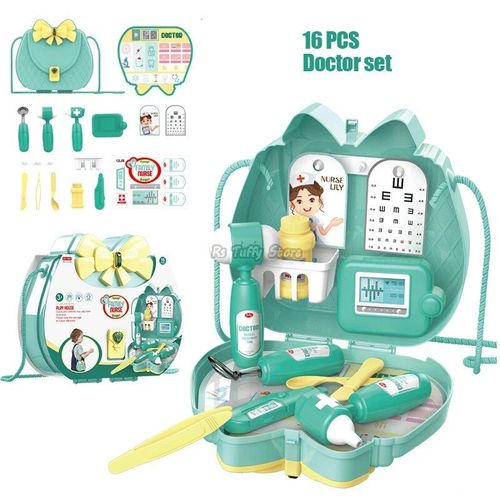 Ensemble De Médecins 16pcs - Ensemble De Jouets De Simulation Pour Enfants, Valise Portable, Stéthoscope, Médecin, Dentiste, Outil Médical, Cosplay, Cadeau Pour Fille