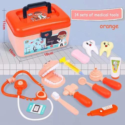 Ensemble De Jouets Pour Enfants, Boîte Médicale En Plastique, Jeu D'infirmière, Dentiste, Accessoire D'hôpital, Jouets Éducatifs Pour Filles