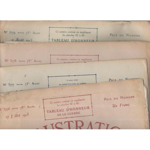 Lot De 4 L Illustration 1915 N° 3776-3777-3778-3779