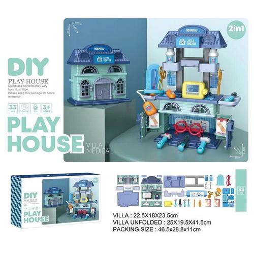 Ensemble D'outils Médicaux De Maquillage Pour Enfants, Jouets Interactifs Pour Animaux De Compagnie, Simulation De Britannique, Maison, Château, Villa, Famille, Cadeau De Jeu