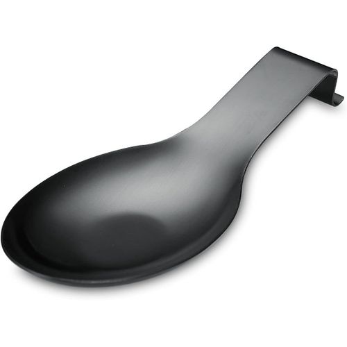 Ershi-Repose Cuillère En Noir Mat, Porte Cuillère En Acier Inoxydable Pour Cuisinière, Porte Stensiles De Cuisine Pour Louches, Pi[2