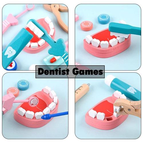 Dentiste - Kit médical pour enfant, ensemble de simulation de rôle,  équipement en bois réaliste, Kit de denti - Cdiscount Jeux - Jouets
