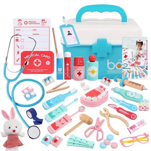 Tm-Qnl - Jouet En Bois Pour Enfants, Jeu De Simulation De Médecin, Ensemble De Dentiste, Contrôle Des Dents, Cosplay, Fille Et Garçon