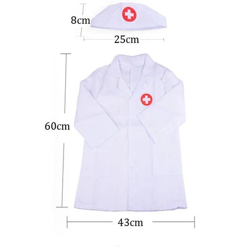 1ysf - Jouets De Docteur Pour Enfants, Stéthoscope, Jeu De Simulation D'infirmière, Uniforme De Robe Blanche, Jeux De Plis, Jouets D'apprentissage De La Médecine, Ddj
