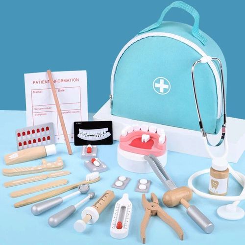 Jouets De Simulation De Docteur En Bois Pour Enfants, Boîte De Rangement Pour Enfants, Ensemble D'équipement Médical, Jeux De Cosplay