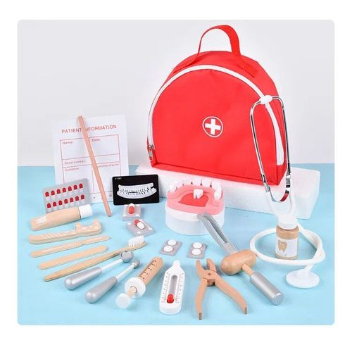 Jouets De Simulation De Docteur En Bois Pour Enfants, Boîte De Rangement Pour Enfants, Ensemble D'équipement Médical, Jeux De Cosplay