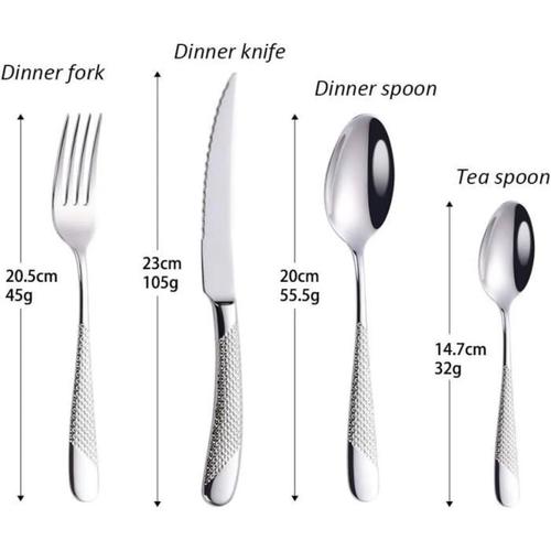 Ensemble Ménagère Couverts De Table 24 Pièces ( couteaux,fourchettes ,cuillères)