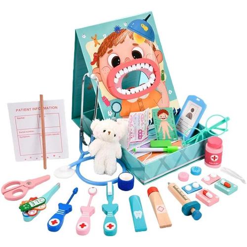 Rose - Kit de dentiste Design créatif Super sourire, avec ensemble de jeu  de simulation, dents et accessoires dentaires pour enfants garçons filles,  présent 97be