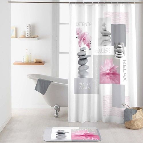 Rideau de Douche "Zenitude" 180x200cm Blanc