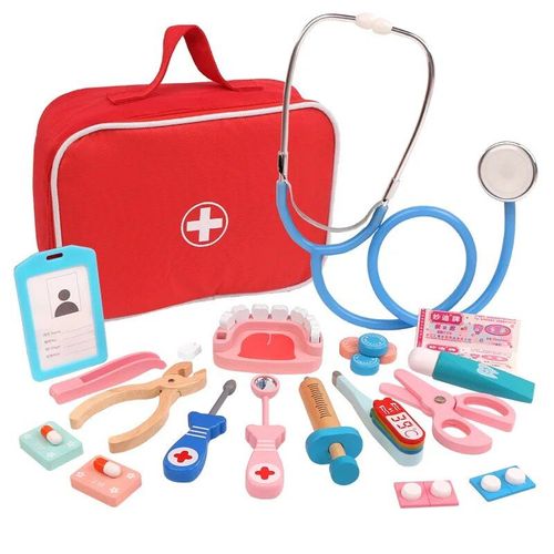 16pcs - Kit De Jouets De Médecin Pour Enfants, Ensemble Médical Pour Enfants, Ensemble De Jeu Avec Stéthoscope, Dentiste Et Infirmière, Tout-Petit De 3 Ans Et Plus