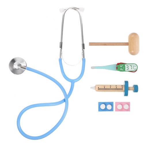 Couleur Assortie - Kit De Médecin Réaliste En Plastique Pour Enfants, Ensemble De Jeu D'intérieur, Sac De Bureau, Accessoires Pour Tout-Petits, Jouets Pour Filles