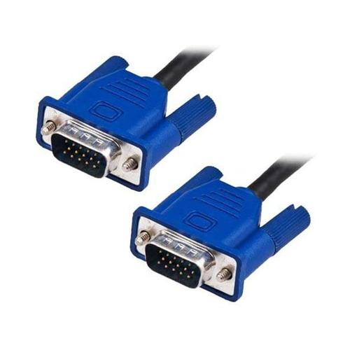 Câble VGA mâle à mâle pour moniteur TV - 5ft, connecteur bleu