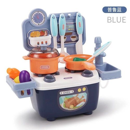 23pcs-Bleu - Mini Jouets De Cuisine Pour Enfants, Cuisine, Camouflage, Eau Courante, Articles Ménagers, Cadeaux Pour Garçons Et Filles