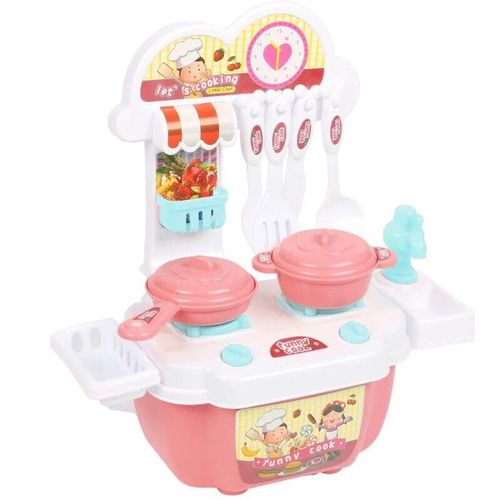 21pcs-Rose - Mini Jouets De Cuisine Pour Enfants, Cuisine, Camouflage, Eau Courante, Articles Ménagers, Cadeaux Pour Garçons Et Filles