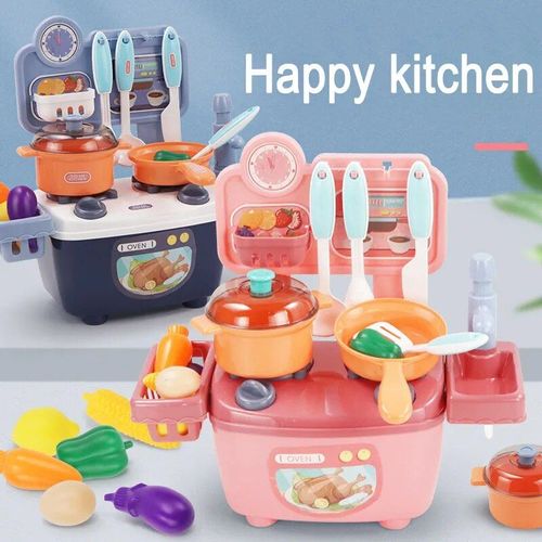 12pcs-Bleu - Mini Jouets De Cuisine Pour Enfants, Cuisine, Camouflage, Eau Courante, Articles Ménagers, Cadeaux Pour Garçons Et Filles