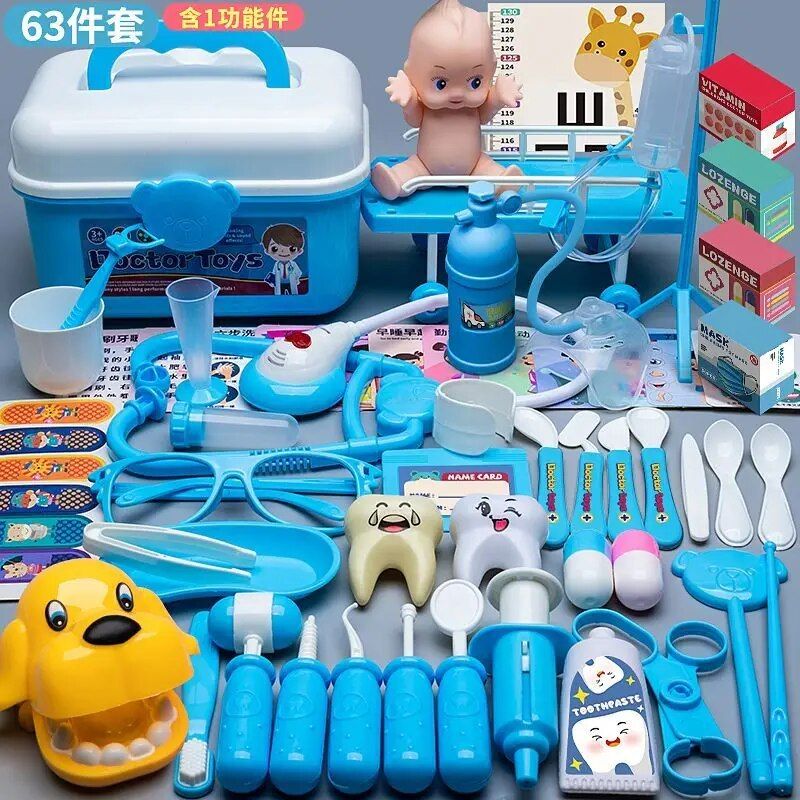 B 70pcs-Bleu - Simulation Mdecin Et Infirmire Jouets Pour ... - 3