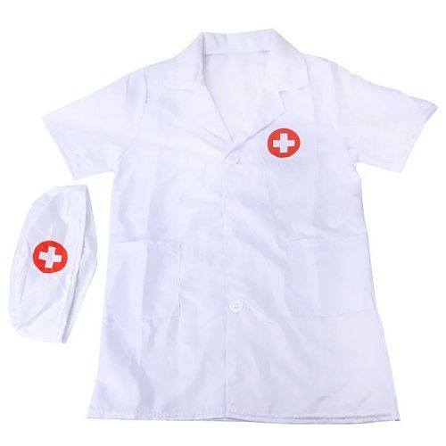 1ysf - Uniforme D'infirmière À Manches Courtes, Robe Blanche, Jouets Pour Enfants, Stéthoscope, Jeux De Rôle, Jouet D'apprentissage De La Médecine Wyw