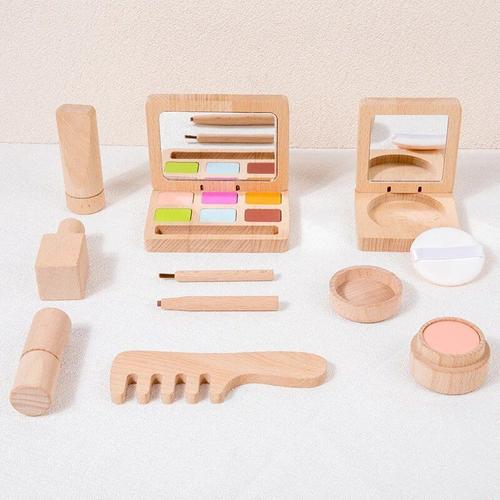 Ensemble De Création De Czs - Wooden Simulation Doctor Role-Playing Makeup Game Toys Beech Wood Children's Storage Home Toys