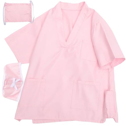 Rose - Vêtements De Docteur Décoratifs Pour Enfants, Fournitures De Cosplay De Performance, Costume De Laboratoire, Manteau De Stéthoscope, Robes Lavables Pour Tout-Petits