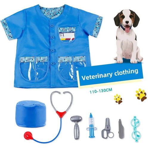 Bleu - Vêtements De Cosplay Pour Enfant Garçon Et Fille, Costumes D'halloween, Uniforme De Médecin