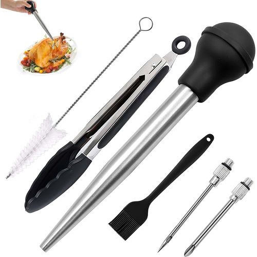 Ershi-Seringue Alimentaire Poire À Jus, Produits D'assaisonnement Seringue Poire À Sauce En Acier Inoxydable 304, Cuisine Accessoi[1