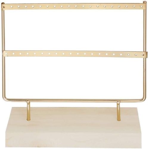 Ershi-Ruby - Organisateur De Bijoux, Présentoir De Boucles D'oreilles En Bois Et Métal, Boîte À Bijoux Vintage, Organisateur De Bi[1
