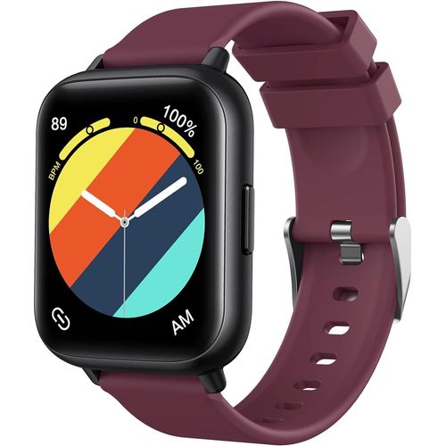 Montre Connectée Femme Smartwatch Bluetooth Étanche Avec Fréquence Cardiaque Violet