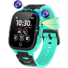 Montre Connect e Enfant avec 24 Jeux ducatifs et SOS vert noir