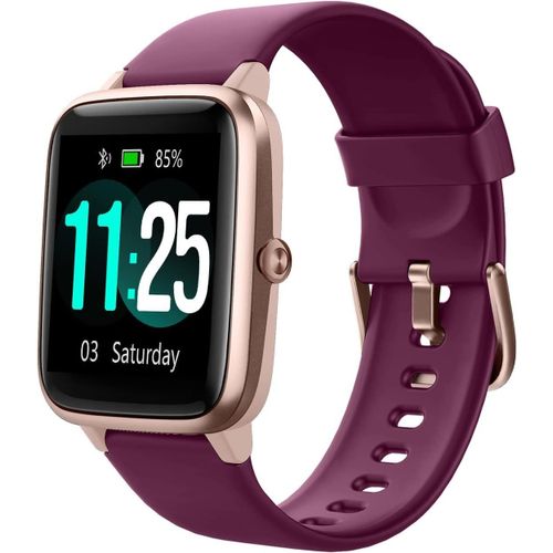 Montre Connectée Femme Homme Smartwatch Bluetooth Pour Android Ios Podometre Violet