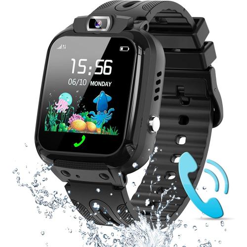 Montre Gps Pour Enfants Avec Appels Et Chat Vocal Résistante À L'eau Noir