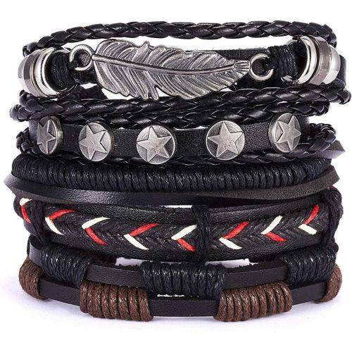 Bracelets Géniaux - Cuir Artificiel Et Métal - 4 Pcs