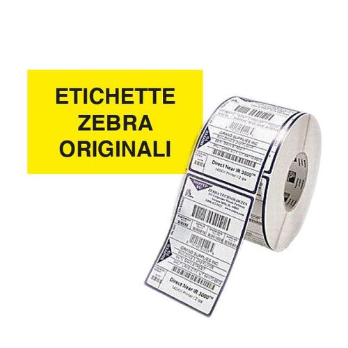 Zebra Etichetta Alta Lucentezza 102x152mm BPA Free Rotolo 127mm Lunghezza 100m