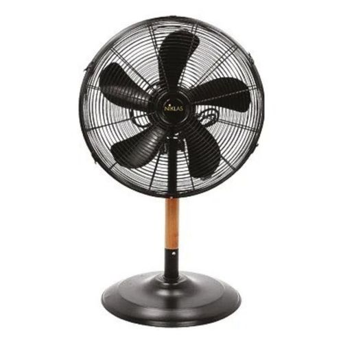Ventilateur de Table 60W Mat en Bois - Ventilateur portable 3 Vitesses Hauteur 76cm Tête Reglable NIKLAS
